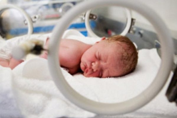 bebê prematuro em uma encubadora para ilustrar a licença maternidade